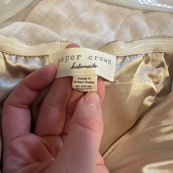 Paper Crown Taupe Strapless Gown - Picture 3 of 5